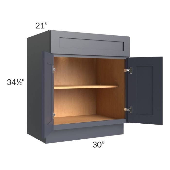 Midtown Indigo Shaker 30" Vanity Base Cabinet