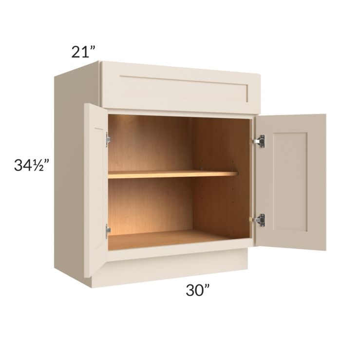 Midtown Cream Shaker 30" Vanity Base Cabinet