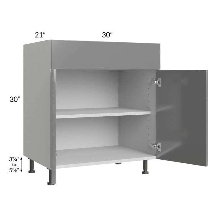 Milan Grey Gloss 30" Vanity Base Cabinet