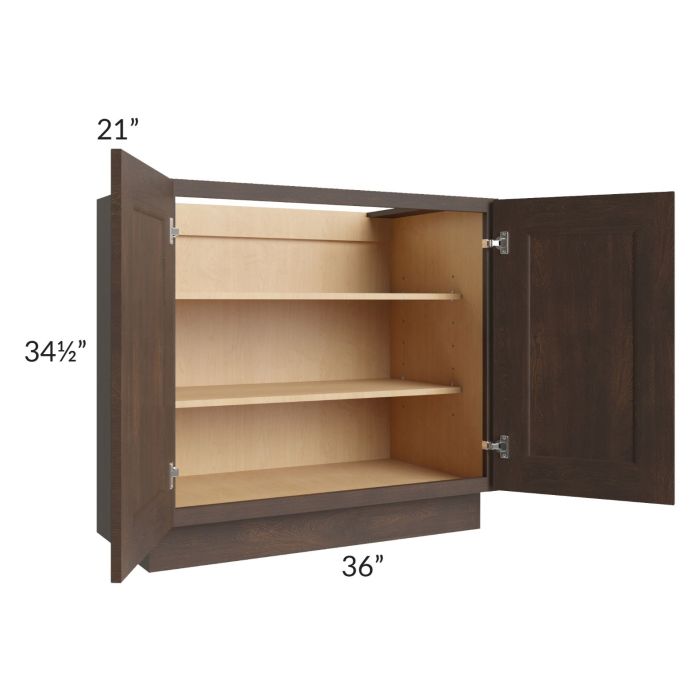 Tuscan Kona Brown 36" Full Height Door Vanity Base Cabinet