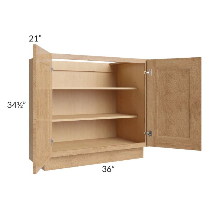 Tuscan Timber 36" Full Height Door Vanity Base Cabinet