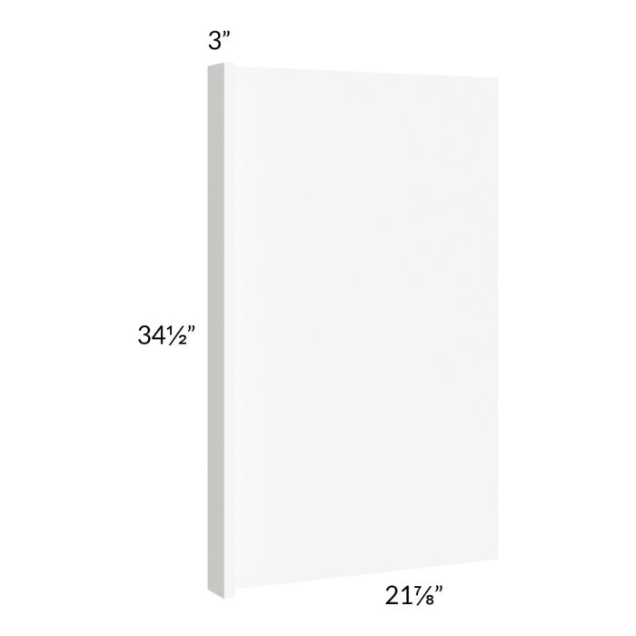 Milan White Matte Vanity Base End Panel