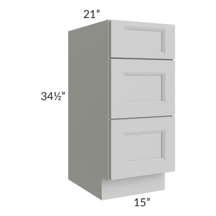 Tuscan Painted Grey 15" Vanity 3-Drawer Base Cabinet