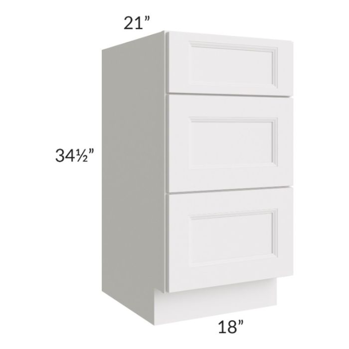 Tuscan Cloud 18" Vanity 3-Drawer Base Cabinet