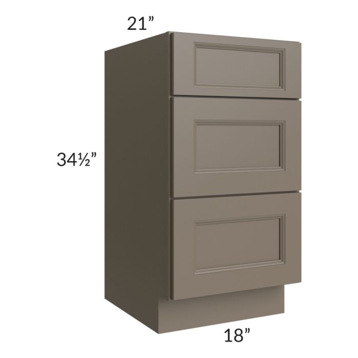 Tuscan Stone 18" Vanity 3-Drawer Base Cabinet
