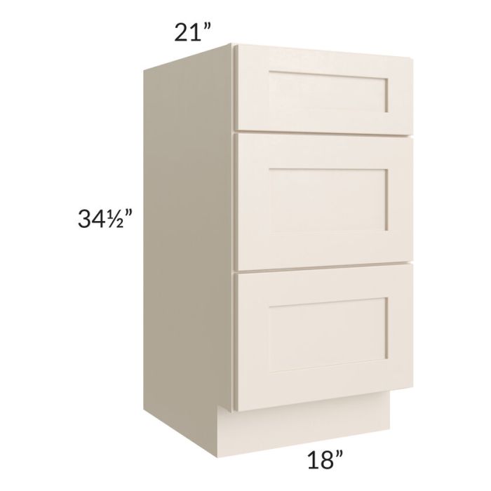 18" Vanity 3-Drawer Base Cabinet