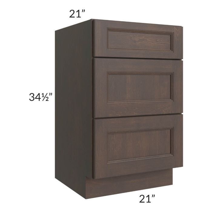 Tuscan Kona Brown 21" Vanity Drawer Base Cabinet