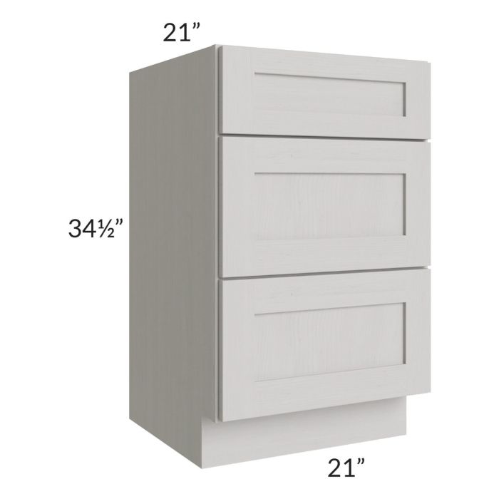 Midtown Light Grey Shaker 21" Vanity Drawer Base Cabinet