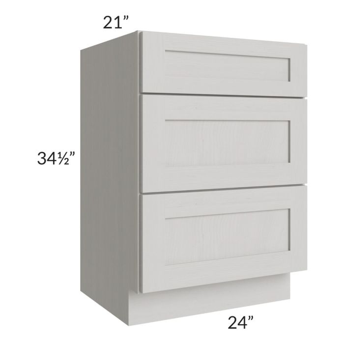 Midtown Light Grey Shaker 24" Vanity Drawer Base Cabinet