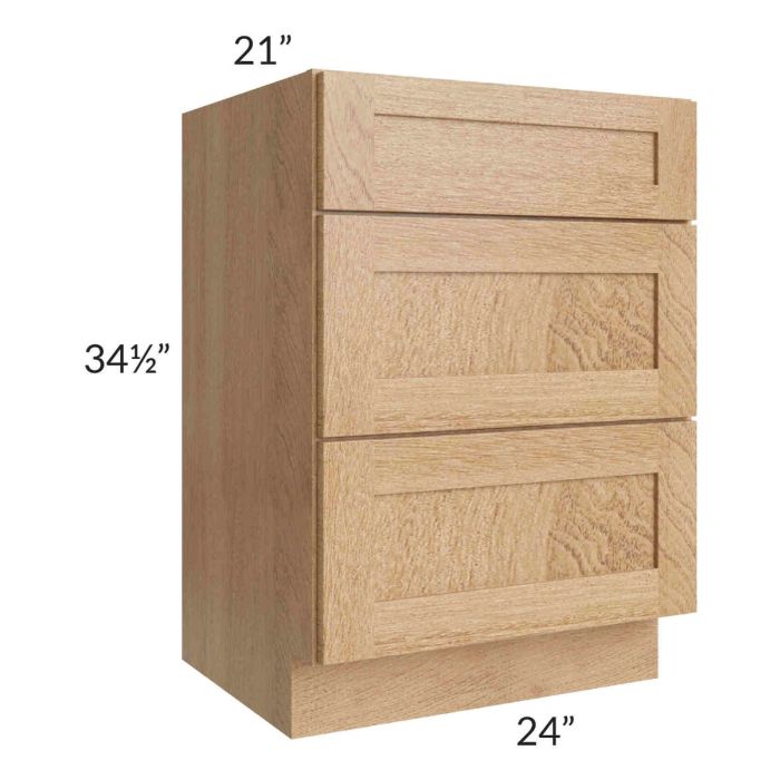 Midtown Timber Shaker 24" Vanity Drawer Base Cabinet