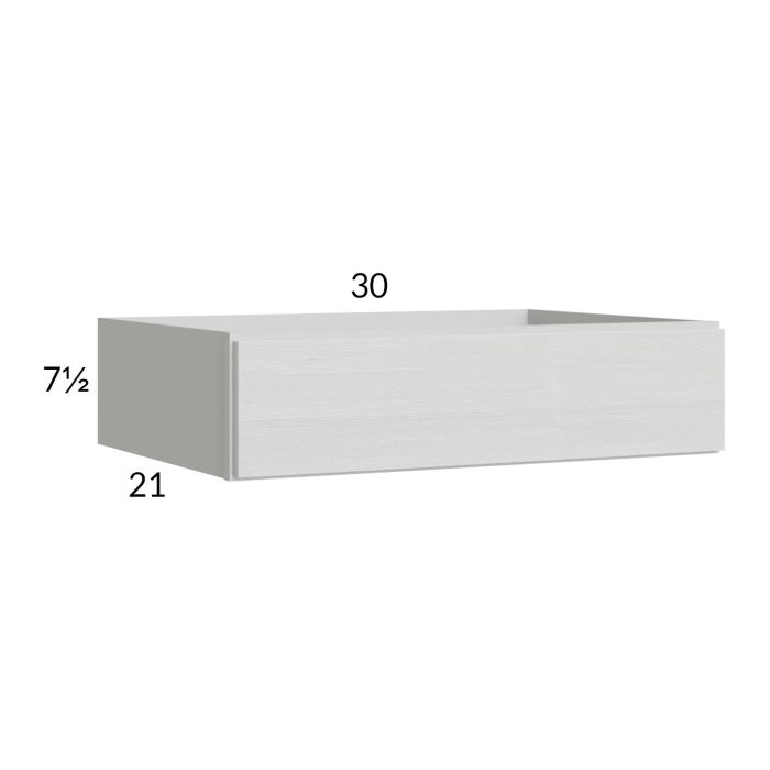 Euro White Grain 30" Knee Drawer