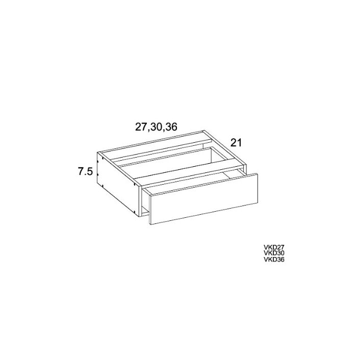 Harbor Navy 36" Knee Drawer