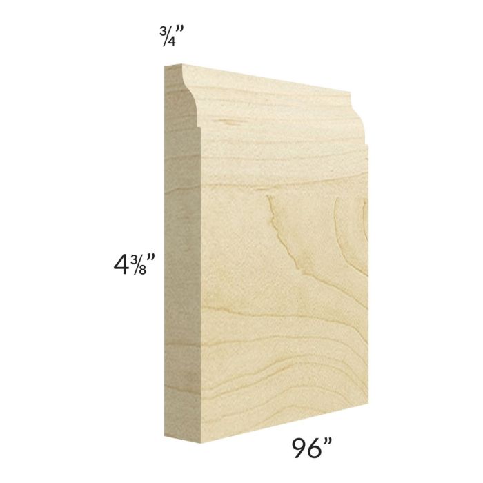 Unfinished Shaker 8' Base Molding