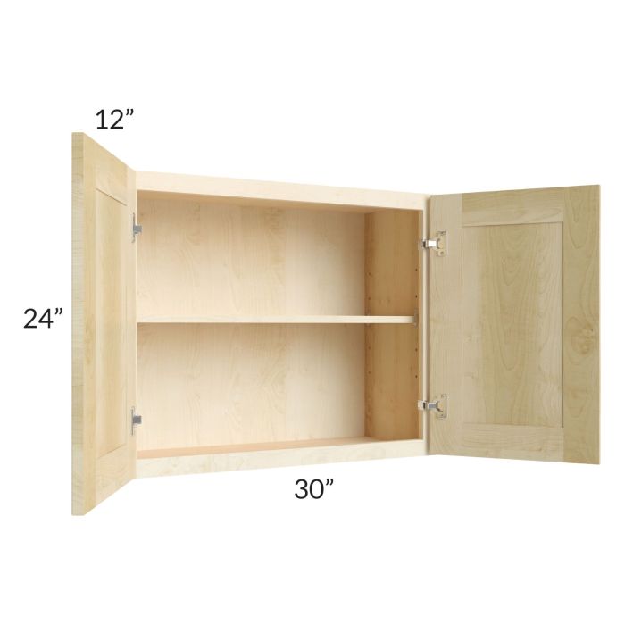 Unfinished Shaker 30x24 Wall Cabinet