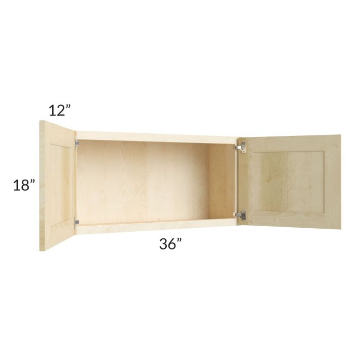 Unfinished Shaker 36x18 Wall Cabinet