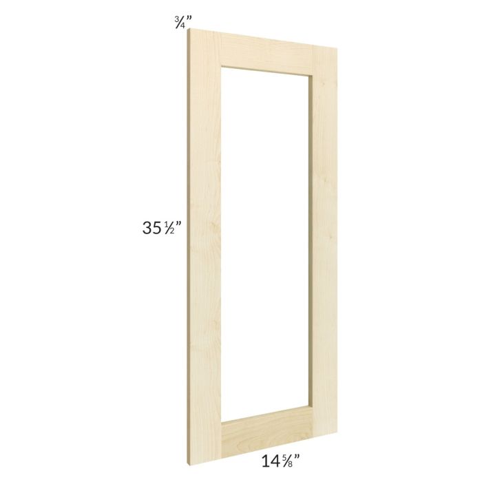 Unfinished Shaker 24x36 Wall Diagonal Corner Glass Door Only