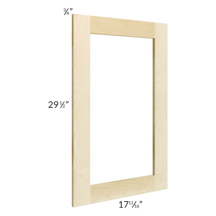 Unfinished Shaker 18x30 Glass Door Only