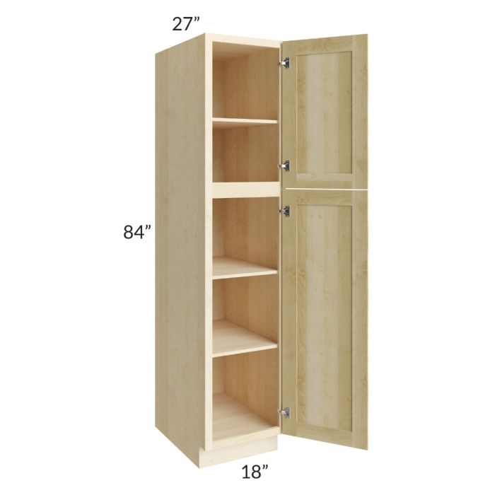 Unfinished Shaker 18x84x27 Wall Pantry Cabinet