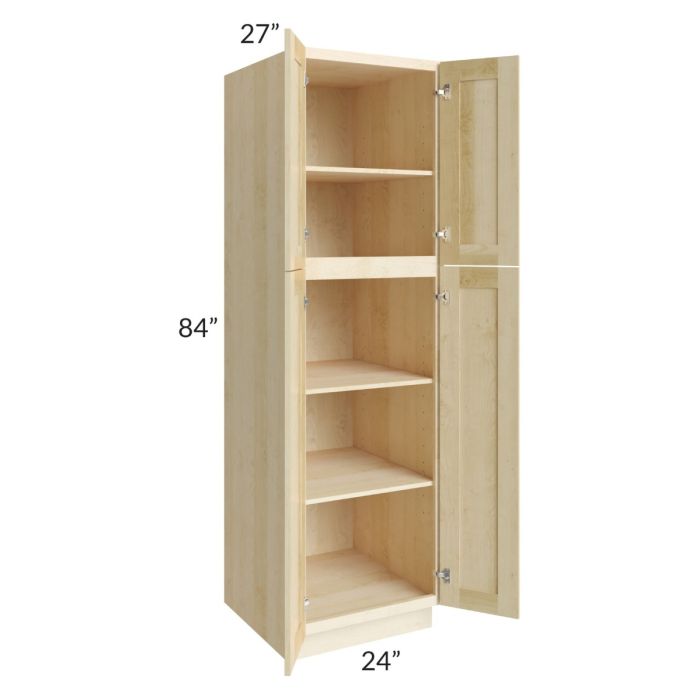 Unfinished Shaker 24x84x27 Wall Pantry Cabinet