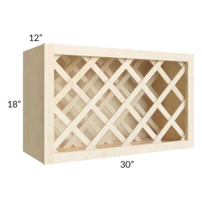 Unfinished Shaker 30x18 Wine Rack Cabinet