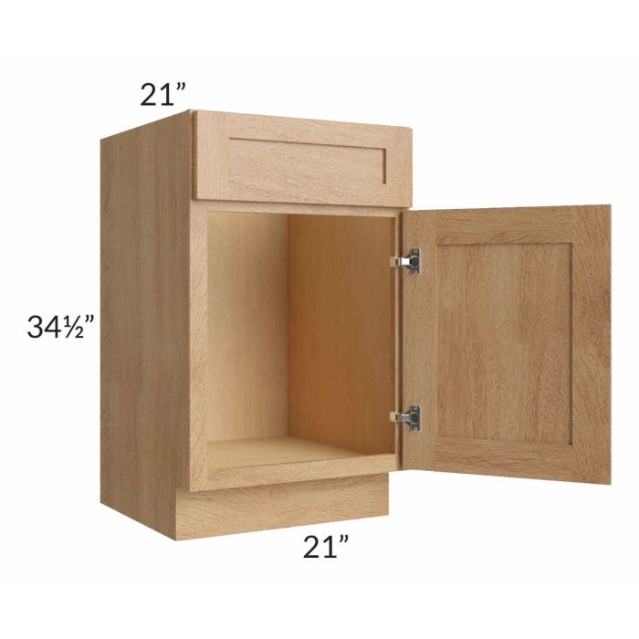 Midtown Timber Shaker 21" Vanity Sink Base Cabinet