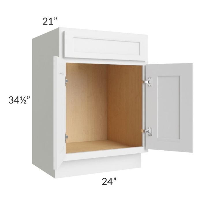 Stratus White 24" Vanity Sink Base Cabinet