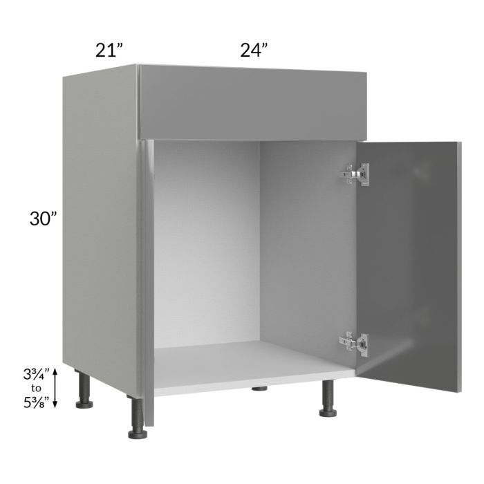 Milan Grey Gloss 24" Vanity Sink Base Cabinet