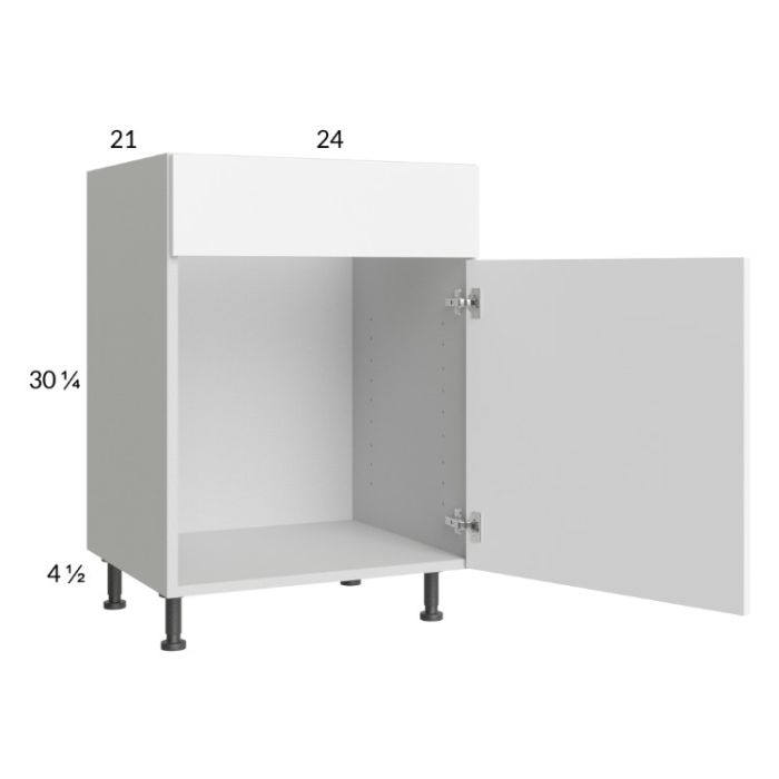 Euro Gloss White 24" Vanity Sink Base Cabinet with 1 Door