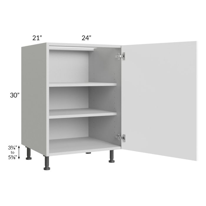 Milan White Matte 24" Full Height Door Vanity Sink Base Cabinet (1 door)