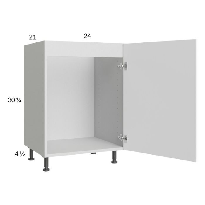 Euro Gloss White 24" Full Height Door Vanity Sink Base Cabinet with 1 Door