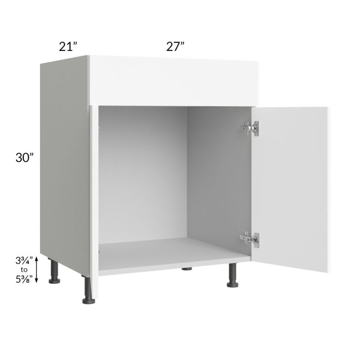 Milan White Matte 27" Vanity Sink Base Cabinet