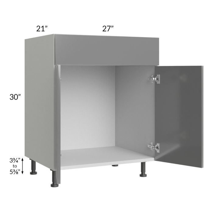 Milan Grey Gloss 27" Vanity Sink Base Cabinet