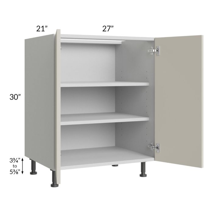 Milan Beige Matte 27" Full Height Door Vanity Sink Base Cabinet