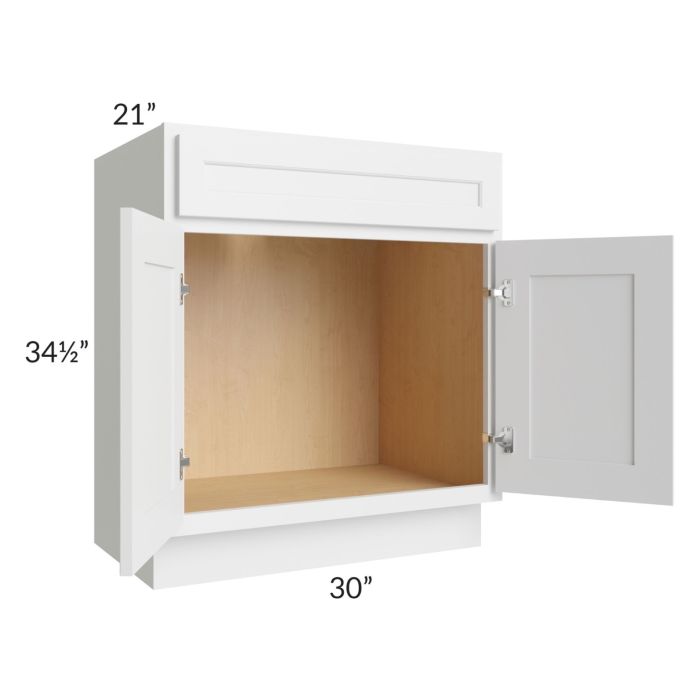 Gramercy White 30" Vanity Sink Base Cabinet