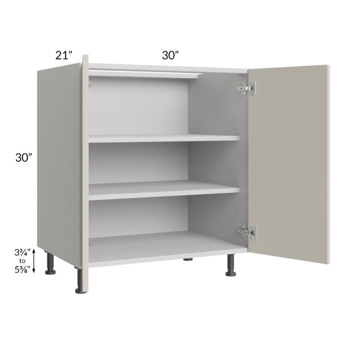 Milan Beige Matte 30" Full Height Door Vanity Sink Base Cabinet