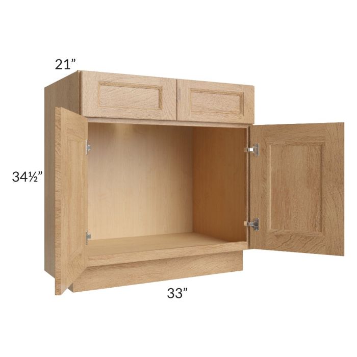 Tuscan Timber 33" Vanity Sink Base Cabinet