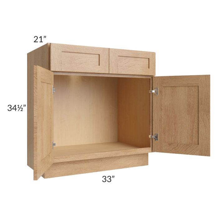 Midtown Timber Shaker 33" Vanity Sink Base Cabinet