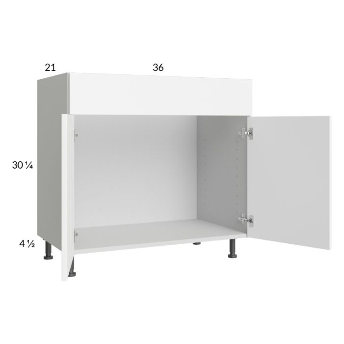 Euro Gloss White 36" Vanity Sink Base Cabinet