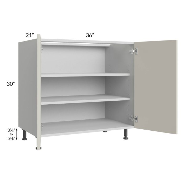 Milan Beige Matte 36" Full Height Door Vanity Sink Base Cabinet