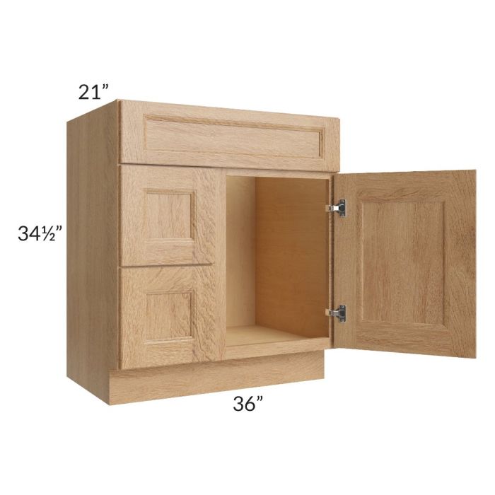 Tuscan Timber 30" Vanity Sink and Drawer Combo (Drawers on Left)