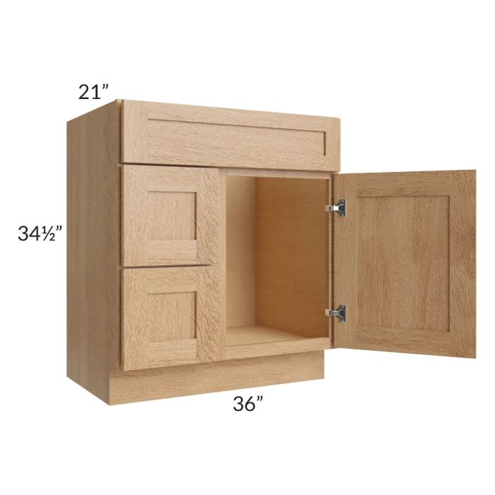 Midtown Timber Shaker 30" Vanity Sink and Drawer Combo (Drawers on Left)