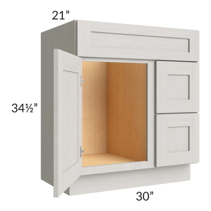 30" Vanity Sink and Drawer Combo (Drawers on Right)