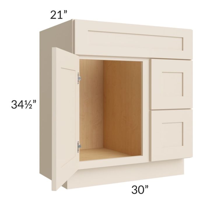 30" Vanity Sink and Drawer Combo (Drawers on Right)