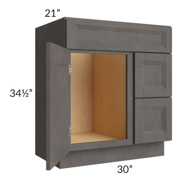 30" Vanity Sink and Drawer Combo (Drawers on Right)