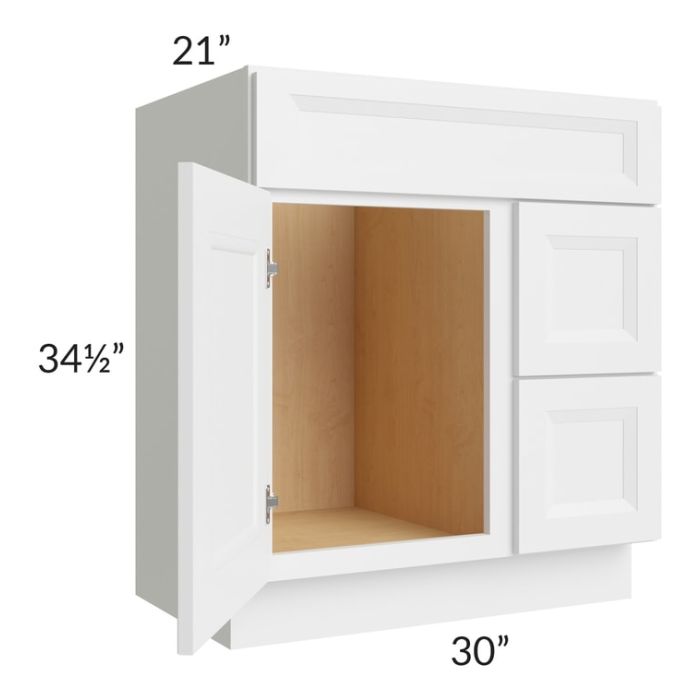 30" Vanity Sink and Drawer Combo (Drawers on Right)