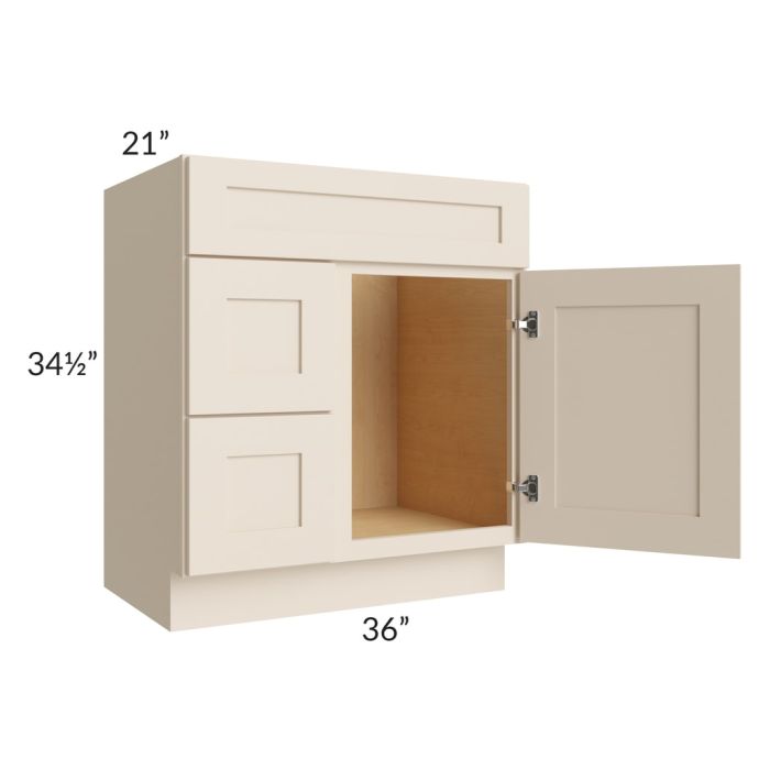 30" Vanity Sink and Drawer Combo (Drawers on Left)