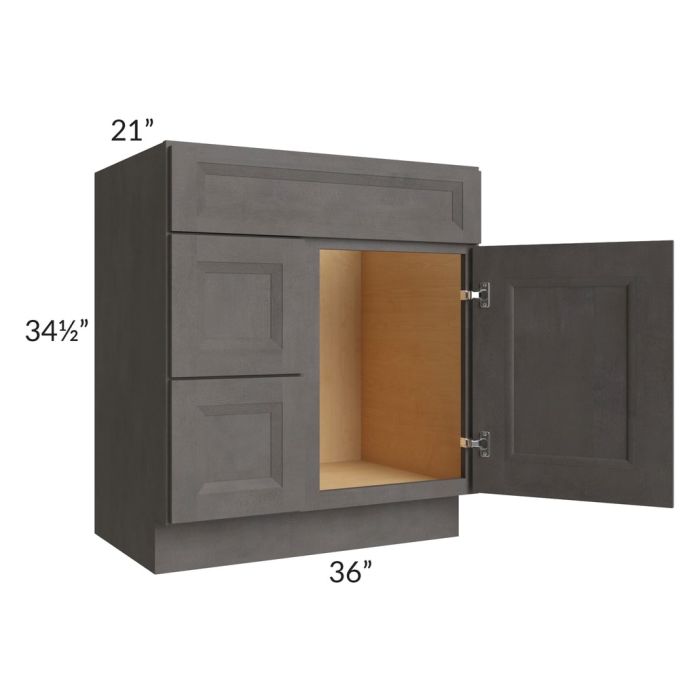 30" Vanity Sink and Drawer Combo (Drawers on Left)