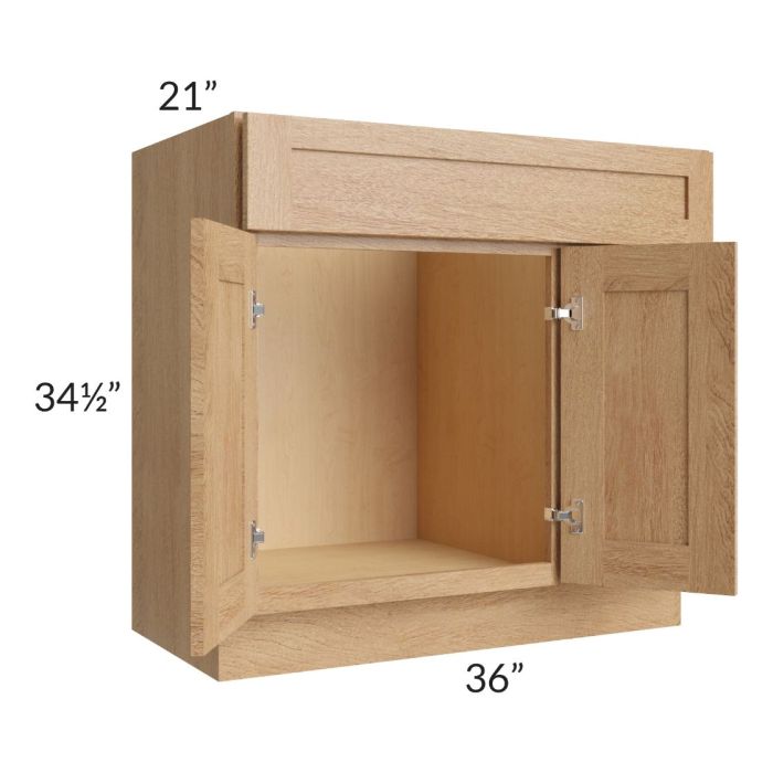 Midtown Timber Shaker 36" Vanity Sink and Drawer Combo (Drawers on Right)