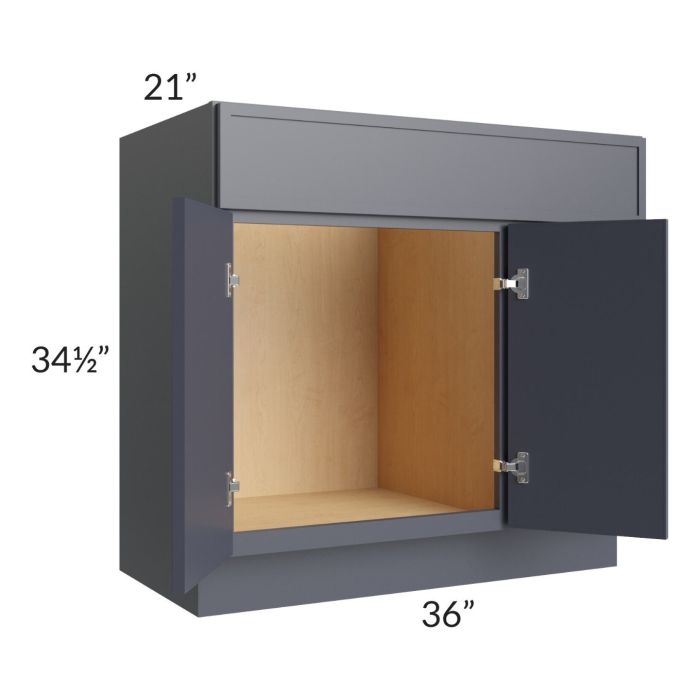 Vienna Indigo 36" Vanity Sink and Drawer Combo (Drawers on Right)