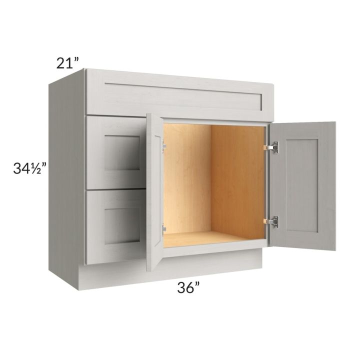 36" Vanity Sink and Drawer Combo (Drawers on Left)